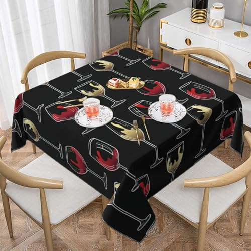 BYwenhopnbs Tovaglia antipolvere quadrata per bicchieri da vino, impermeabile, 55x55 pollici