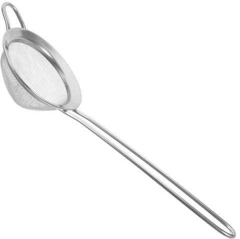 Gatuida Setaccio Per Farina e Colino Domestico 8 Cm in Acciaio 304 Resistente Rete a Maglie Fine, Filtro Per Zucchero a Velo e Polveri Da Cucina Comodo Da Impugnare