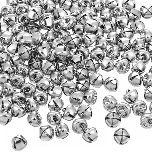 150 Stück Mini Glöckchen zum Basteln Kleine Glöckchen mit öse Bastelglocken,Schellen Glöckche aus Metall Jingle Bells Metallglöckchen für Geschenkverpackun DIY Schmuckherstellung Haustier Glocken