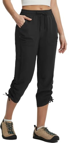 baleaf Women's Cropped Trousers Capri Pants Hiking Cargo Trouser Walking Quick Dry Lightweight with Zipper Pockets Outdoor 17/19/20
