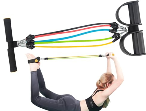 Estrattore per caviglia a pedale - Attrezzatura per esercizi seduti, attrezzatura elastica antiscivolo regolabile per allenamento dimagrante domestico Fitness Stretching Braccio Vita Gamba