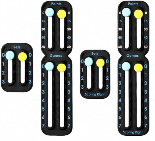 LQMK Score Counter for Padel Tennis Accessories – 2PCS Portable Score Keeper Racquet Mount – Lightweight Scoreboard Tracker for Points Games Sets – Easy Read Display for Match Practice Training