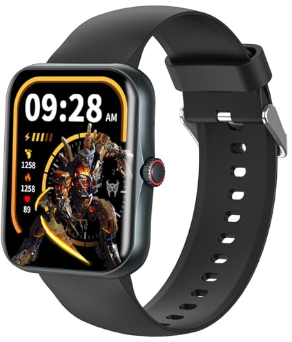Montre Connectée Enfant, Montre Intelligente Fitness pour Enfant, Noir | Montre Sport Enfant Hommes Femmes, 1.83-inch HD IP68, Appels Vocaux, Calories, Mode Sport, Musique, Notifications Messages
