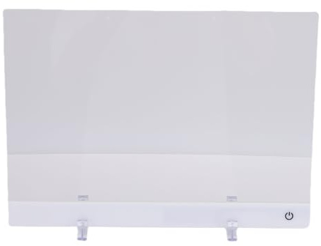 Zerodis Planche à Dessin LED avec Verre Anti-rayures et 7 Marqueurs Effaçables à Sec pour la Planification du Bureau, Dessin pour Enfants, Décoration de Vacances