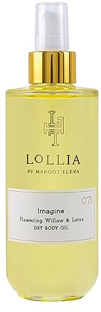 LOLLIA Dream Dry Body Oil, 6.8 Fl. Oz. – White Tea & Honeysuckle – Women’s, Scented, Moisturizing, Dry Body Oil for Women, For All Skin Types