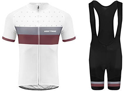 UGLY FROG Ropa Verano Conjunta de Ciclismo de Hombre - Ciclismo Maillot Jersey y Pantalones Cortos DXMX04F