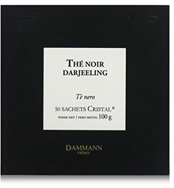 Dammann Darjeeling Golden Flowery Orange Pekoe - Thé noir d'Inde, 50 sachets cristal - Dammann Frères