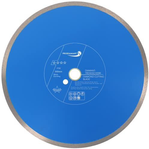 PRODIAMANT Profi Diamant-Fliesenscheibe Pro-Rim F702 350mm Bohrung 30mm mit Ring 25,4mm für Nassschneider Wassersäge sauberer Schnittkante