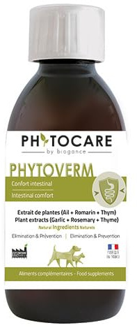 DOG Copenhagen Biogance Complément Alimentaire Phytoverm Solution Liquide Vermifuge Naturel pour Animal de Compagnie 5 Unités