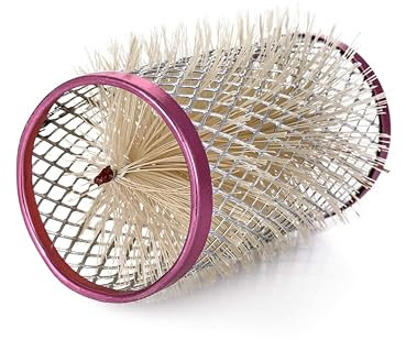 Ponik's Professional - Bigodini in metallo con setole – 36 mm – 12 pezzi – Set bigodini di setole, bigodini rosa