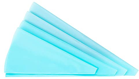 ANCLLO 20 Stück Silikon-Spritzbeutel für Gebäck, 4 Größen, wiederverwendbar, für Kekse, Kuchen, Dekorationsbeutel (10, 12, 14, 16 cm), 5 Stück je Größe