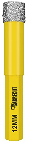 SabreCut 1pc SCRDDB12 12mm Quick Change Self-Cooling Diamond Drill Bit | Self-cooling, self-sharpening diamond grit provides long-life, chip-free drilling in porcelain, granite, marble and cement