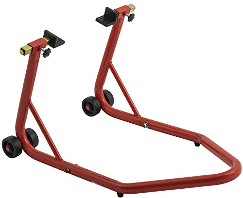 Elevador Trasero Universal Caballete Moto Rojo Ajustable Metal