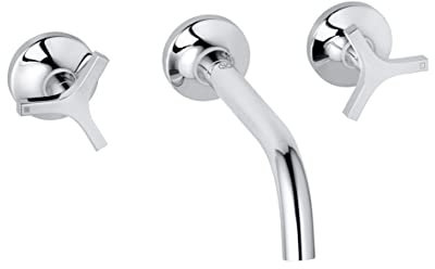 Kludi 201440539 Deco-201440539 Robinet d'évier mural avec bec fixe Nova Fonte Deco-chrome 201440539 Gris
