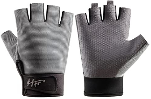SUJAYU Mitaines – Gants de pêche, de pagaie et de voile pour homme et femme (gris, taille S)