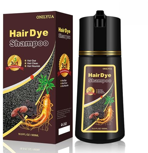 iemokoda Cherry Brown Hair Dye Shampoo 3-in-1, Natural Hair Color for Women & Gray Hair, Instant Hair Dye & Hair Care in 15 Minutes, Bubble Plant Hair Colors for All Hair Types, Shampoo Para Canas