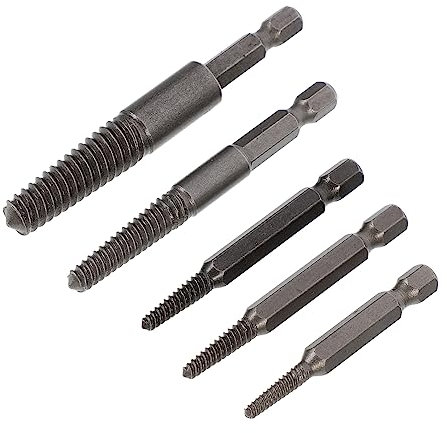 jojofuny 15pcs Damaged Screw Extractor Remover Stripped Screw Removal Tool Electrician Tool Easy to Operate