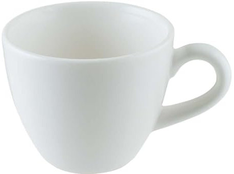 Bonna MT-RIT02KF Lot de 6 tasses à café et à thé en porcelaine blanche mate 8,5 x 5,4 cm 8 cl