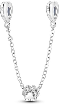 Sicherheitskettenanhänger aus 925er Sterlingsilber für Armbandclip-Perlen | Unendliche Liebe Schmetterling Nazar-Auge Stopper Spacer Anhänger Charm für Frauen Schmuck Geschenk
