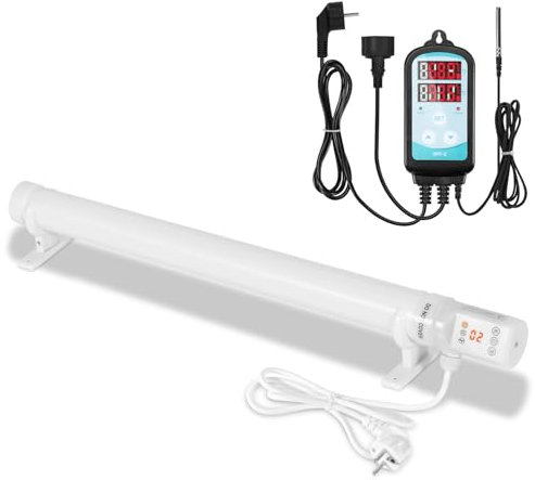 Sonnewelt - Calentador de Invernadero Eléctrico (120 W, Termostato, Temporizador, Ideal para Invernaderos y Armarios)