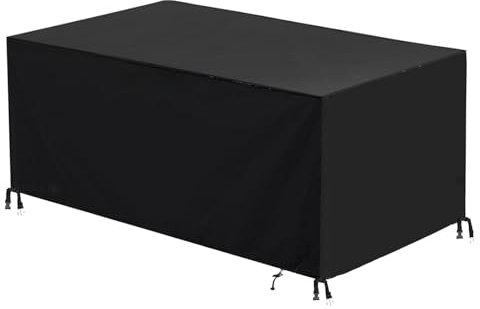 AEUUEU Housse Salon de Jardin Exterieur Impermeable 135x90x75cm/LxWxH Protection Bache Table de Jardin - Housses pour Mobilier de Jardin 600D Oxford Housses pour Tables de Jardin