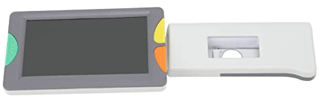 Elektronische Lupe, 4,3 Zoll mit Klappbarem Griff Digitale Leselupe, Digitale Lupe Lesegerät Für Sehbehinderte, Tragbare Digitale Lupe 2X Bis 32X Zoom 26 Farbmodi (EU-Stecker)