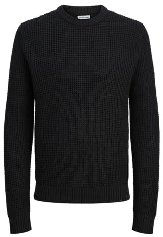 JACK & JONES Jjlink Knit Crew Neck, Negro, M