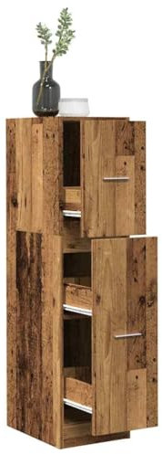AJJHUUKI Outdoor Möbel-Apothekerschrank Altes Holz 30x41x118cm Holz-Möbel