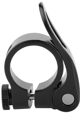 Sattelstützenklemme, Mountainbike-Sattelklemme aus Legiertem Aluminium, Schnellspanner für 25,4 Mm Sitzrohr (Black)