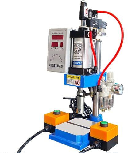 Pressa pneumatica per punzonatura con regolatore di visualizzazione, corsa del cilindro regolabile, pressa pneumatica per lamiera, pressa per punzonatura da tavolo,300KG