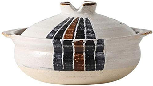 Olla de Barro para cocinar, cazuela de Terracota, cazuela de cerámica - Interior Liso y Resistente (Capacidad: 2,2 l)