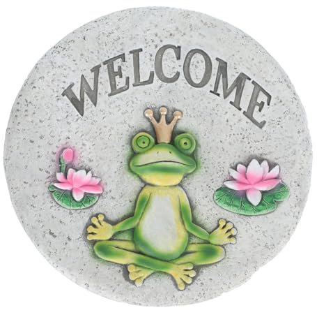 Abaodam Pierre De Gué Ronde Ciment pour Aménagement Paysager De Jardin Ornement De Pelouse Pédale De Jardin avec Motif