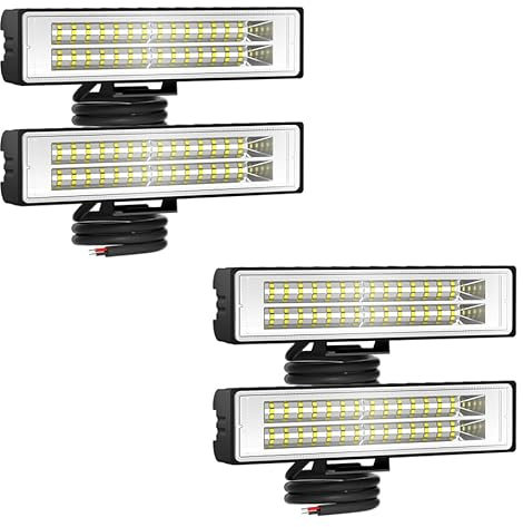 AufuN LED Arbeitsscheinwerfer 5.8 Zoll 54W Cree LED Zusatzscheinwerfer Offroad 10-30V, Mit 3030 LEDs Auto Scheinwerfer Flutlicht Wasserdicht IP67 Arbeitslicht(4 Stück)