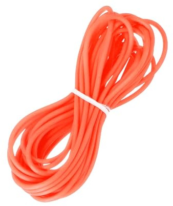 PATIKIL 5.5 Yardas Cordón De Goma Hueco 3mm Tubo De Silicona Naranja-Rojo | Con Agujero De 1.5mm ID, Para Manualidades DIY Joyería Tejido Abalorios