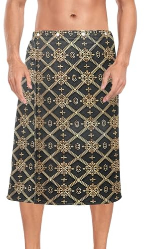 KLL Toalla envolvente de terciopelo coral para hombre, 152 x 71 cm, para spa, sauna, gimnasio, falda para dormir