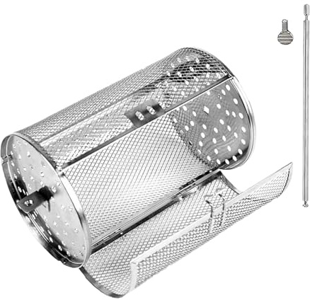 Cesta de barbacoa enrollable, 14 x 23 cm, fácil de usar | herramienta de herramientas de barbacoa con un mínimo esfuerzo de configuración, cesta de barbacoa para carne, cocinar al aire libre