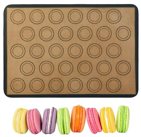 Tapete de silicona para hornear bandeja de silicona para galletas de 16, 5 x 11, 6 pulgadas tapete de antiadherente para hornear reutilizable para repostería tartas galletas pizzas fonda