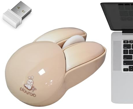 Ratón inalámbrico – Ratón silencioso 2,4 G, diseño simpático Conejo | inalámbrico | portátil ergonómico para ordenador portátil de oficina escritorio gadget compacto para estudiantes profesio