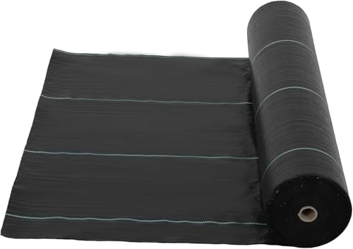 RBFGYIOP Tessuto Anti-Erbacce Alta Qualità Giardini Aiuole Tessuto Paesaggistico Traspirante, Resistente e Stabilizzato Raggi UV – Facile Usare, Efficace Controllo Delle Erbacce, Durevole 0,9 m x 90 m