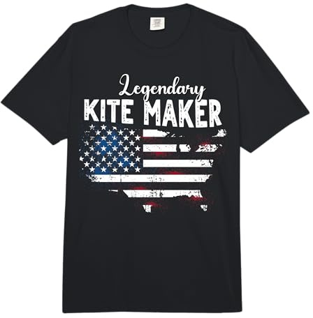 US Flag Kite Maker Comfort Colors Adult Heavyweight T-Shirt
