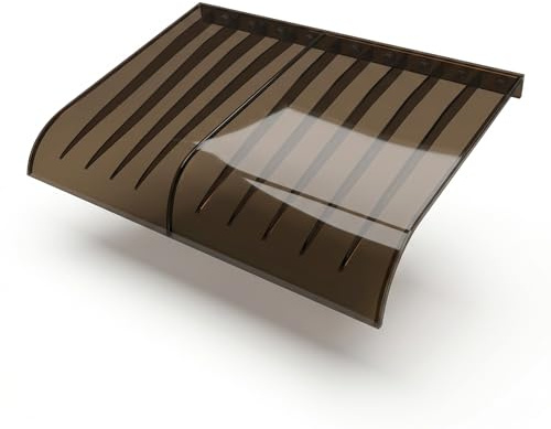 Haustür Überdachung in Größen,Pultbogenvordach aus 3.5 Mm,Wandhalterung Regenschutz Eingangsbereich, UV-Schutz/Regenschutz/Schneesicher, Haustürüberdachung(W35*L50cm/W13.7*L19.6in)