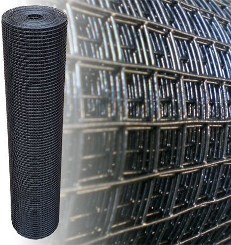 Garmix Volierendraht 19x19mm Schwarz Maschendraht 4-Eck Drahtgitter Drahtzaun (10m, 100cm, 1,20mm dick)