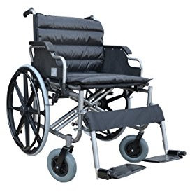 Polironeshop THIRA Carrozzina Pieghevole Bariatrica Robusta ad Autospinta - Sedia a Rotelle Rinforzata per Massimo Supporto