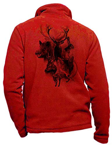 Pets-easy Fleecejacke Vennerie – personalisierte Jagdbekleidung Wild, rot, L