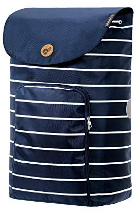 Andersen Einkaufstrolley Ersatztasche - 47 Liter - Fronttasche - extra Innenfach - wasserabweisend - Reflektoren - faltbar - Mia blau