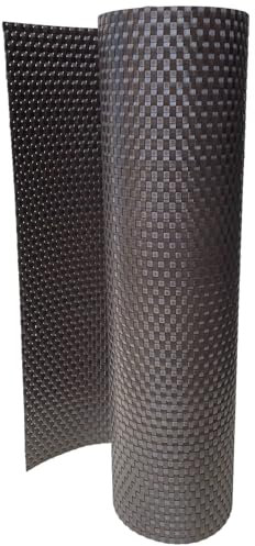 workingHOUSE Malla de Aislamiento de Poliratán 100 cm de Altura - para Balcones Ideal para Terrazas, Barandillas y Balcones - Resistente a la Intemperie y fácil de Instalar (Marrón Oscuro)