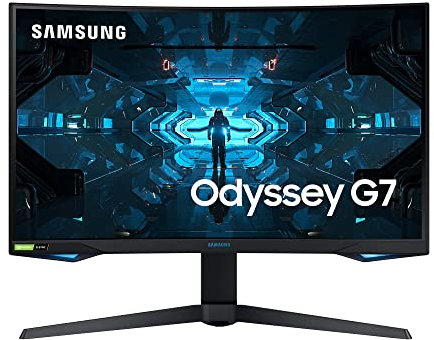 Samsung Odyssey Gaming Monitor C27G73TQSR, 27 Zoll, VA-Panel, QLED, WQHD-Auflösung, AMD FreeSync Premium Pro, G-Sync kompatibel, Reaktionszeit 1 ms, Krümmung 1000R, Bildwiederholrate 240 Hz, schwarz