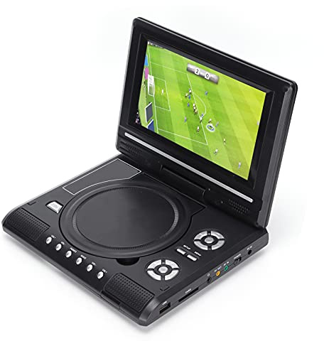 LMD-750 EU: Tragbarer 6,8-Zoll / 8,5-Zoll-DVD-Player mit Kleinem TV, 270-Grad-Schwenkbar, USB-Fernbedienung für Auto, Kinder und Zuhause