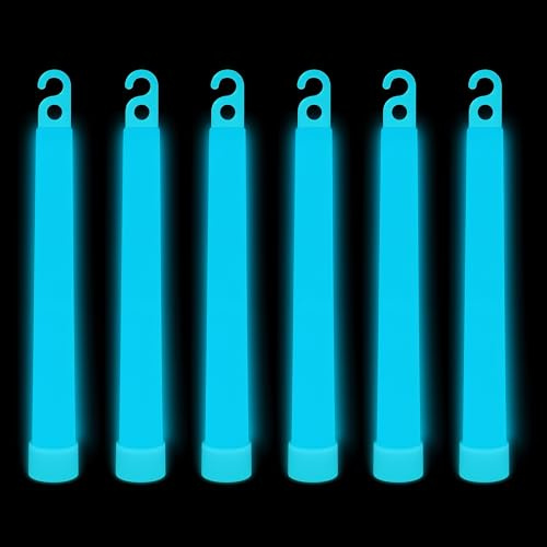 Trimming Shop Schlüsselband für Leuchtstäbe, 15,2 cm, hochwertig, ultrahell, im Dunkeln Leuchtend, Mega-Party, 25 Stück (Aqua), für Silvester, Abschlussfeier, Camping