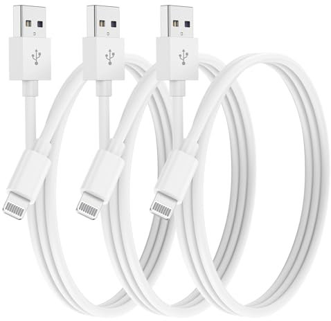 Essri for iPhone Charger 1M 3Pack, USB to L Cable 3 Foot, Fast Charging Cord 3 Feet Compatible with iPhone 14/13/12/11 Pro/XR/8/7/6s Plus,iPad Pro/Air/Mini